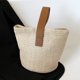 thumbnail image 4 of Bolso de mano para mujer, de moda, de paja, versátil para vacaciones (beige), 4 of 8