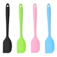 thumbnail image 1 of Juego de espátulas para masa, resistentes al calor hasta 500°F, espátulas de silicona con núcleo metálico, muy adecuadas para cocinar y hornear, 4 piezas, 1 of 5