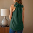 thumbnail image 6 of HAJWOH Women's Halter Neck Cotton Tank Tops Solid Color Sleeveless Casual Streetwear Summer Fashion Tunic Cami Shirts, 6 of 6