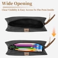 thumbnail image 4 of Unique Bargains Snowflake Oxford Style Pencil Pouch with Large Capacity Gray, 4 of 6
