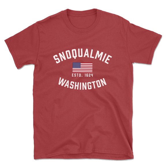 Snoqualmie Washington Patriot Men's Cotton T-Shirt