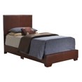 thumbnail image 2 of Aaron Light Brown Upholstered Twin Panel Bed, 2 of 3