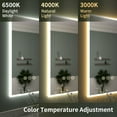 thumbnail image 2 of 30 in.Wx 36 in.H Frameless LED Single Bathroom Vanity Mirror in Polished Crystal, 2 of 14