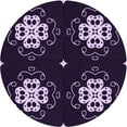 thumbnail image 1 of Ahgly Company Machine Washable Indoor Round Transitional Purple Sage Bush Purple Area Rugs, 7' Round, 1 of 7