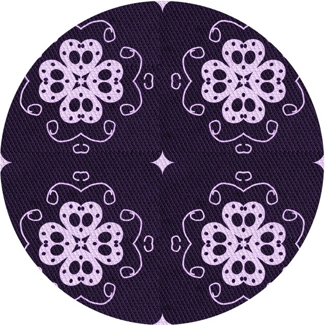 Ahgly Company Machine Washable Indoor Round Transitional Purple Sage Bush Purple Area Rugs, 8' Round