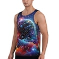 thumbnail image 2 of Pofeuu Outer Space Floating Numbers And Letters Print Men's Workout Tank Tops Sleeveless Muscle Gym Shirt Quick Dry-4X-Large, 2 of 7
