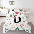 thumbnail image 3 of Homewish Christmas Initial D Letter Bedding Comforter Set for Teens, Cartoon Santa Claus Hat Twin Comforter Sets, Xmas Tree Reversible Bedding Set, Luxury Bedroom Decor, 2 Pieces, 3 of 8