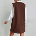 thumbnail image 6 of ZANKLEY Women's V Neck Sleeveless Knitted Solid Short Sweater Dress with Pockets, 6 of 7