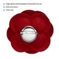 thumbnail image 3 of Broches de Flor Camelia Vintage Hechos a Mano Alfileres de Flor Floral para Mujeres Rojas, 3 of 7