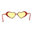 thumbnail image 4 of Womens Iridescent Rhinestone Bling Bubbly Heart Shape Sunglasses Red - Yellow, 4 of 4