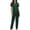 *Green, variant on Women's Collared Two Piece Pajama Set,Short Sleeve Button Down Top and Long Pants Loungewear Black,Women's Plus M