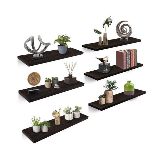 Set de 6 Repisas Redlemon de Madera MDF y Melamina de 50 cm x 15 cm