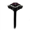 thumbnail image 4 of Luxe Jewelry Designs Women's Stainless Steel Engagement Ring with Fuchsia Crystal and Clear Stones -, 4 of 4