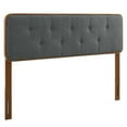 thumbnail image 3 of Modway Collins Tufted Twin Fabric and Wood Headboard in Walnut/Charcoal, 3 of 10