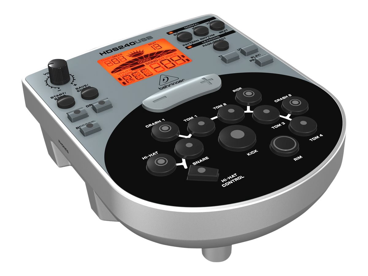 Behringer XD80USB High-Performance 8-Piece Electronic Drum Set w/175 Sounds, 15 Drum Sets, LCD Display and USB/MIDI