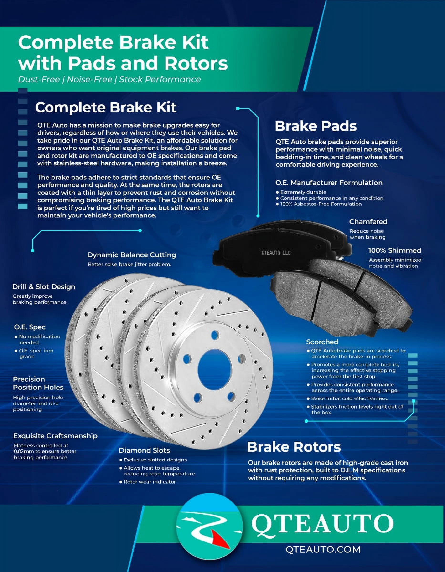 Rear 291.5mm Brake Disc Rotors For 2002-2018 Nissan Altima