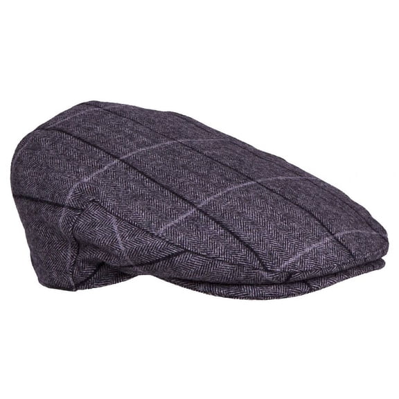 Kenny K Flat Cap Hat for Newsboy Driving Fisherman Golf Ivy Gastby Cabbie FC200 Wool Blend, Lined (Charcoal, L/XL)