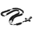 thumbnail image 3 of Collar de Rosario con cuentas de madera, joyería sagrada, adornos, 3 of 5