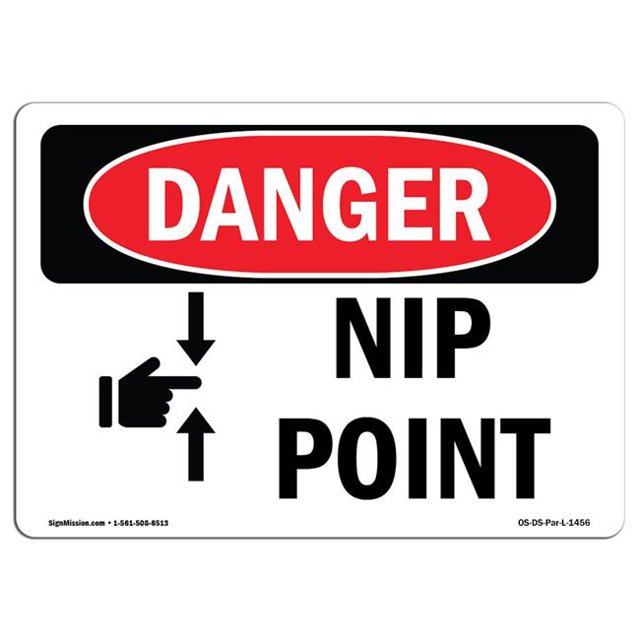 SignMission OS-DS-A-1218-L-1456 12 x 18 Po Signe de Danger OSHA - Point d'Arrêt