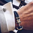 thumbnail image 2 of Pulsera de ancla para hombre - Pulsera de cuerda náutica de nailon, regalo para hombre, pulsera de ancla marina de latón, 2 of 3