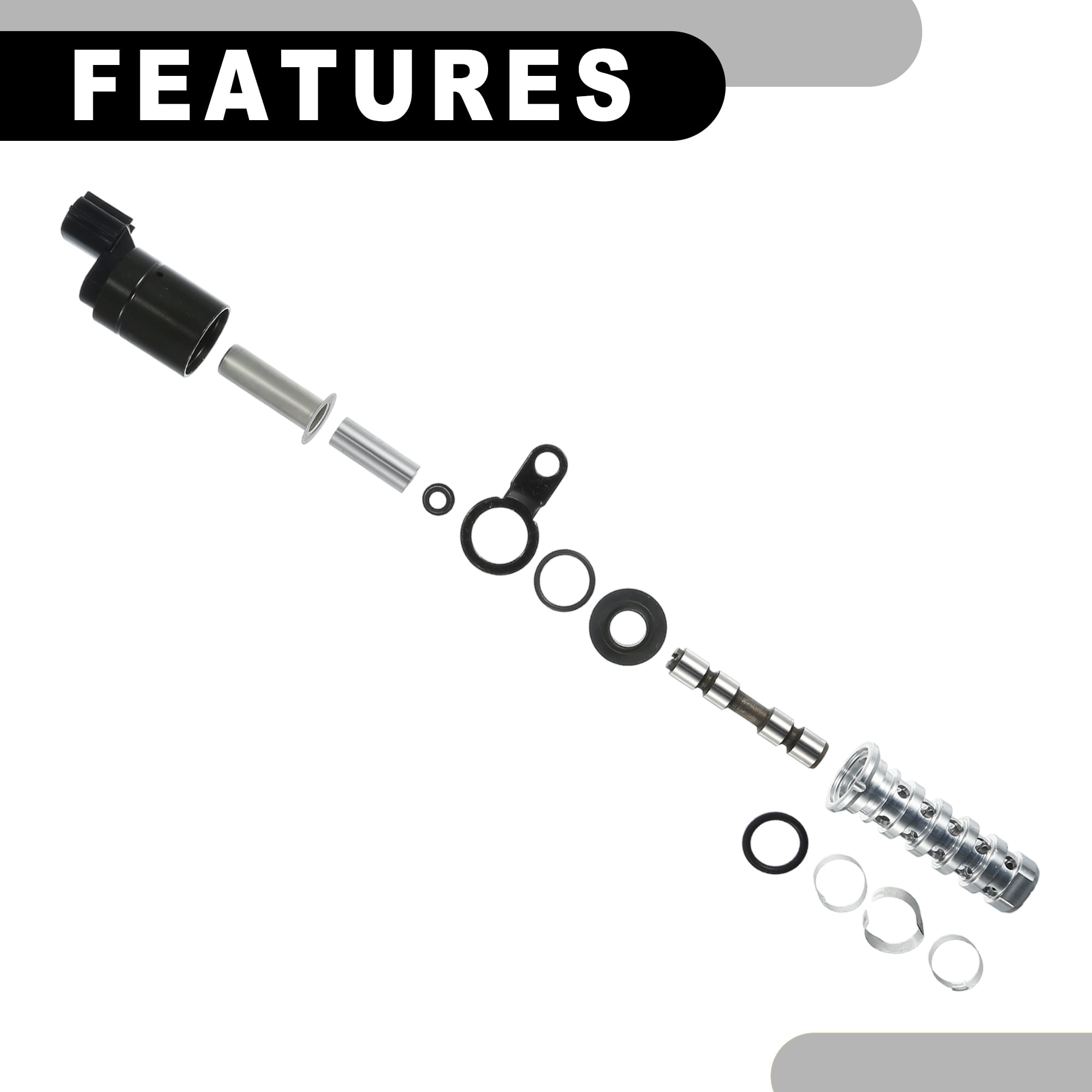 Unique Bargains Engine Variable Valve Timing VVT Solenoid - for Acura MDX 2017-2020 Metal Silver Tone - 1 Pc