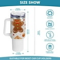 thumbnail image 3 of Gingerbread Man Cookies 40 oz Tumbler with Handle Insulated&nbsp;Travel Mug&nbsp;Lid Straw Leak Proof Steel Vacuum Water Bottles Glasses Fits in Car Cup Holder, 3 of 7