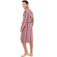 thumbnail image 7 of Notus Shawl Collar Bathrobe for Men Soft Spa Nightgowns 100% Cotton Terry robes for Women - Towel Bathrobe Unisex Terry Cloth Bathrobe, Soft Shower Spa Robe Multi Red L, 7 of 7