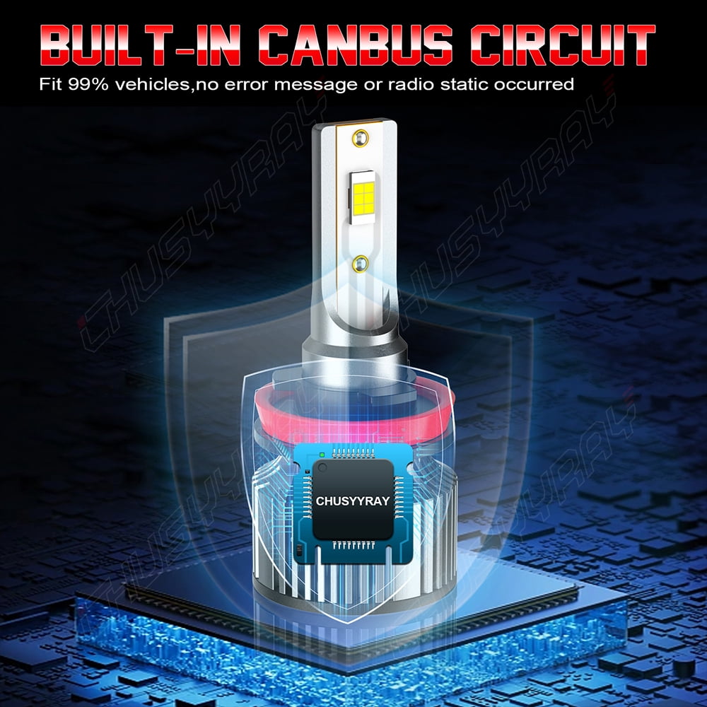 H11 H9 H8 LED Headlight Bulbs Hi/Low Beam Light 72000LM 200W High Power Easy Installation