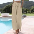 thumbnail image 2 of Certgust Hot Sales Under $25 Pants Pants for Women Wide Leg Flowy Palazzo Elastic Waist Drawstring with Pockets Summer Beach Vacation Clothes, 2 of 8