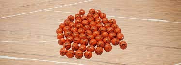 Chocolate Basketballs - 3 LB Resealable Stand Up Bulk Candy Bag (approx. 240 pieces) - Individually Wrapped Mini Chocolate Balls - Basketball Themed Novelty Candy