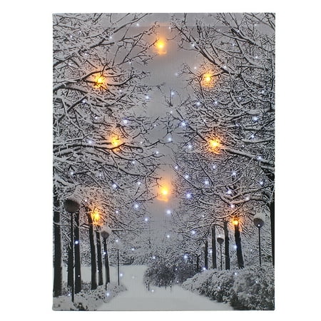 Arc Picture Light - Luminous LED Snow Tree Lighted Canvas Print Art Painting Wall Picture Home Decor