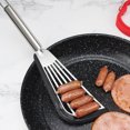 thumbnail image 6 of Fish Spatula Slotted Fish Turner Spatula Silicone Fish Spatulas for Nonstick Cookware Black, 6 of 7