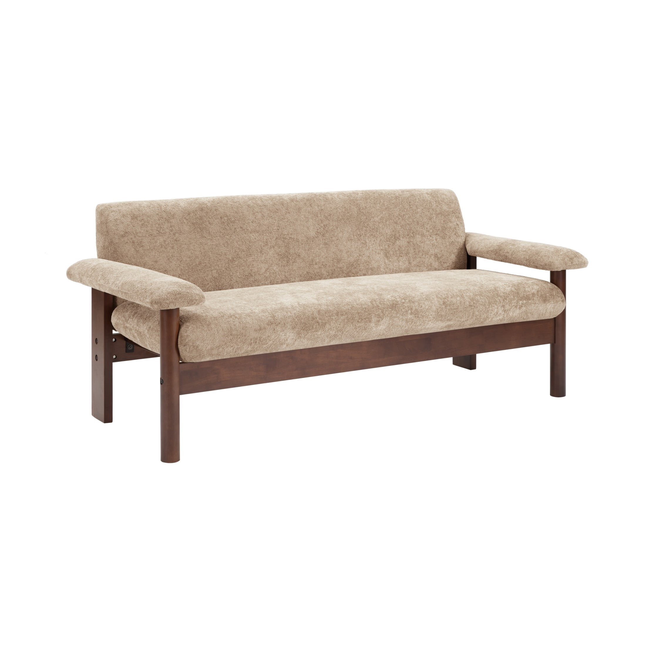 Christopher Knight Home 70" Modern Sofa, Chenille Upholstered Couch with Pillow Top Arms, Light Brown