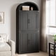 thumbnail image 1 of 71-pulgada de altura arched gabinete con doors 5 niveles moderno estilo rural arched estante para almacenamiento ideal para para sala de estar y dormitorio (negra), 1 of 7
