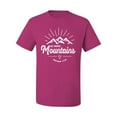 thumbnail image 2 of Matthew 17:20 He Moves Mountains | Mens Christian Graphic T-Shirt, Fuschia, 4XL, 2 of 3
