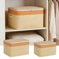 thumbnail image 2 of PEIBang 21"x16"x14" Storage Box,Clothes Storage Bin Comforter Storage Bag,Foldable Container Organizer for Household Use, 2 of 6