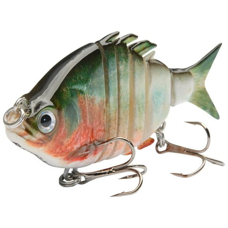 Bassdash SwimPanfish 2.5"/0.34oz Hard Bluegill Swimbaits Multi Jointed Topwater Trout Bass Fishing Crank Lure for Freshwater and Saltwater