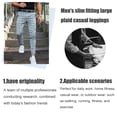 thumbnail image 3 of Pantalones casuales para hombre Pantalones a cuadros para hombre Pantalones ajustados elásticos para hombre Estos pantalones chinos casuales son ajustados, 3 of 5