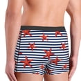 thumbnail image 3 of Goofa Starfish Navy Blue Stripe Printed Men's Boxer Briefs Underwear, Moisture-Wicking Underwear, Trunk,Soft and Breathable Cotton Underwear-, 3 of 9
