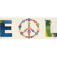 thumbnail image 2 of Peace Love White Modern Wallpaper Border, Roll 15' x 9", 2 of 3