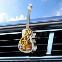 KCGYNP Guitar-Shaped Car Vent Clip Aromatherapy Diffuser | Natural Essential Oil Air Freshener with 360° Rotating Clip | Pregnancy-Safe Odor Eliminator for All Vehicles (Osmanthus Scent, 10ml)