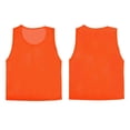 thumbnail image 2 of JanJean Kids Pinnies Jerseys Mesh Team Practice Vest Boys Girls Training Tank Sleeveless Tops for Orange S, 2 of 5