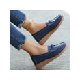 thumbnail image 6 of Woobling Women's Comfortable PU Loafers Casual Round Toe Moccasins Driving Flats Walking Slip On Shoes, 6 of 6