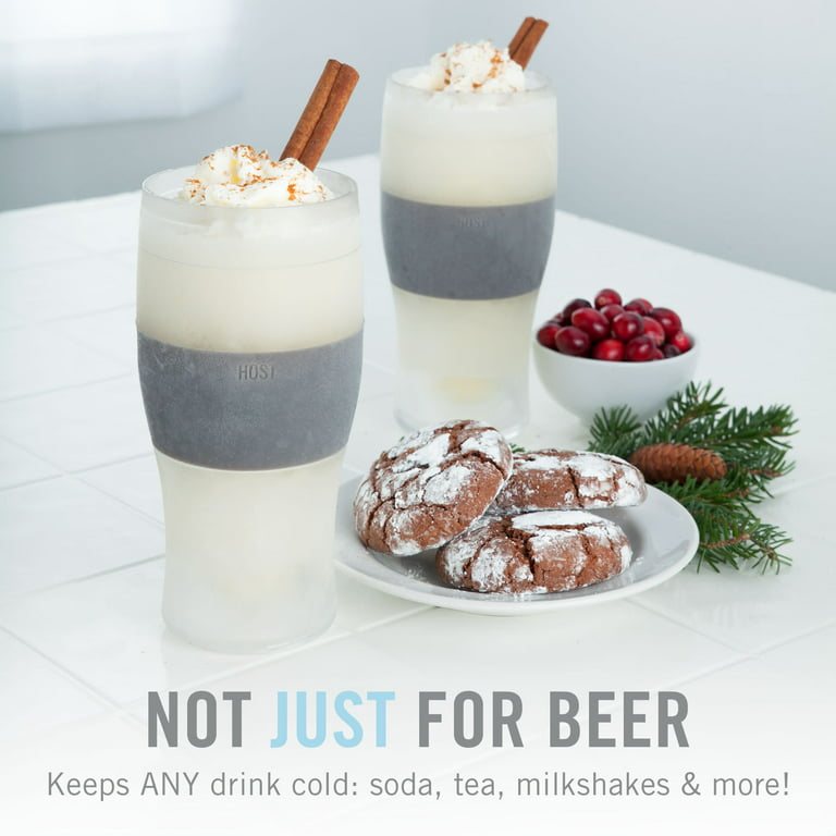 Host FREEZE Beer Glasses, Frozen Beer Mugs, Freezable Pint Glass Set, Insulated  Beer Glass to Keep