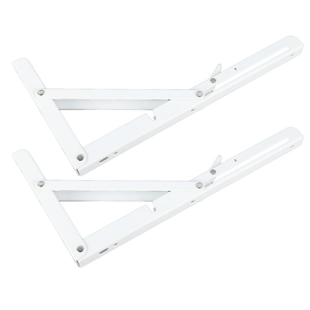 Pliant Support Triangulaire, 2pcs 2 Charnières Pliable Partition Étagère Support Charnière Pliable Efficacité Maximisée