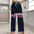 thumbnail image 2 of Atlanta City Ruffle Pajamas For Women Loose Retro Night Pajama Pants Comfortable Sleepwear Bottoms Homewear, 2 of 6