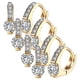 thumbnail image 1 of Aretes de Zirconia Zirconia1 4 Pzas Aretes Redondos/Zirconia Color Oro Metal., 1 of 2