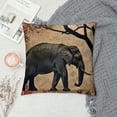 thumbnail image 2 of Awypu  African Animals Leopard Throw Pillow Covers Giraffe Elephant Horse Zebra Decorative Pillows Case Outdoor Cushion Covers for Couch Sofa Bed Home Decor 22x22in, 2 of 5