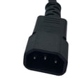 thumbnail image 3 of Cable de extensión de alimentación perfke IEC320 C14 a EE. UU. Macho a hembra, 3 of 7