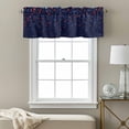 thumbnail image 3 of Independence Day Valance Curtain U.S. Flag Themed Red Blue Five-Pointed Star Black Window Valances Rod Pocket Short Curtains Window Treatments for Kitchen Bedroom Bathroom Laundry 60" x 18", 3 of 9
